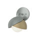 Brooklyn 1 Light 7.2 inch Vintage Platinum and Soft Gold Bath Sconce Wall Light in Vintage Platinum/Soft Gold