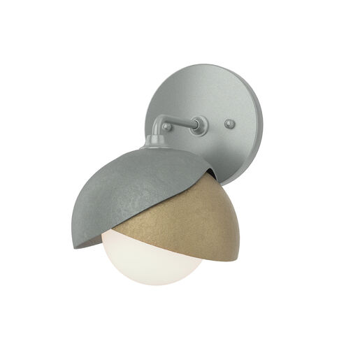 Brooklyn 1 Light 7.2 inch Vintage Platinum and Soft Gold Bath Sconce Wall Light in Vintage Platinum/Soft Gold