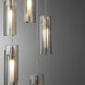 Exos Glass 5 Light 13.5 inch Modern Brass Pendant Ceiling Light in Clear