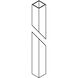 Square 84 inch Coastal Black Outdoor Post