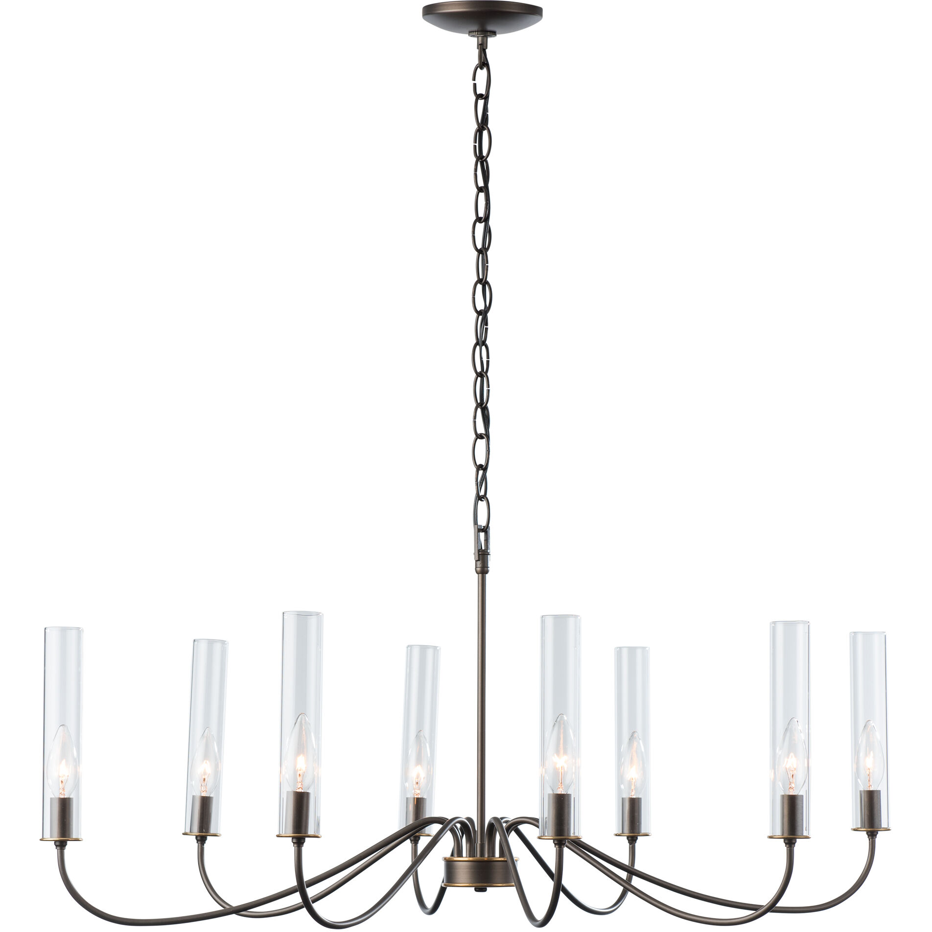 Grace 8 Light 23.7 inch Dark Smoke Chandelier Ceiling Light