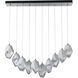 Chrysalis 10 Light 44.7 inch Sterling Pendant Ceiling Light in White Crystal, Long