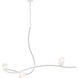 Glacier 3 Light 44.2 inch White Pendant Ceiling Light in White Crystal