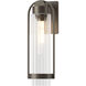 Alcove 1 Light 19.6 inch Coastal Dark Smoke Outdoor Sconce in Clear, Medium
