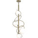Olympus 4 Light 13.9 inch Soft Gold Vertical Pendant Ceiling Light