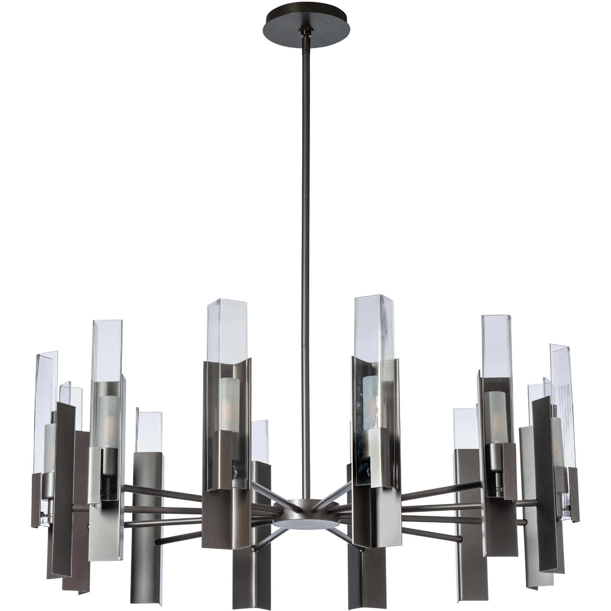 Summit 12 Light 40.2 inch Dark Smoke Pendant Ceiling Light in Clear