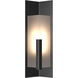 Summit 1 Light 27.3 inch Coastal Black Outdoor Sconce in Frosted, Medium