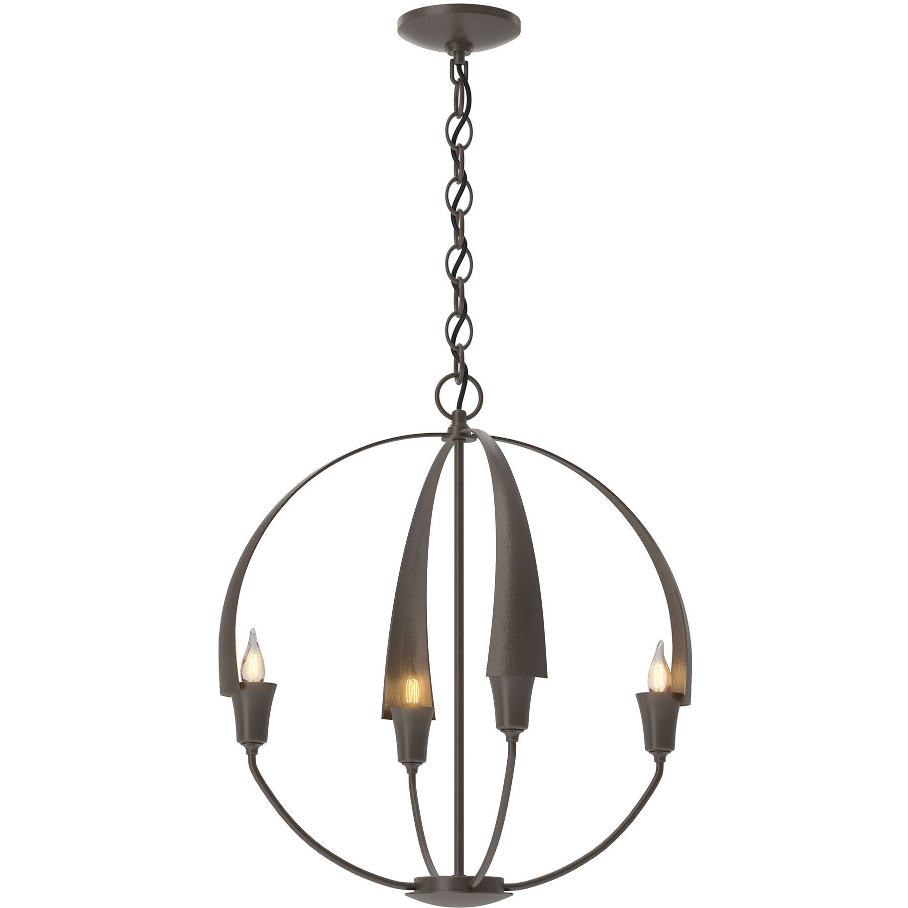 Cirque 4 Light 19 inch Bronze Chandelier Ceiling Light, Small