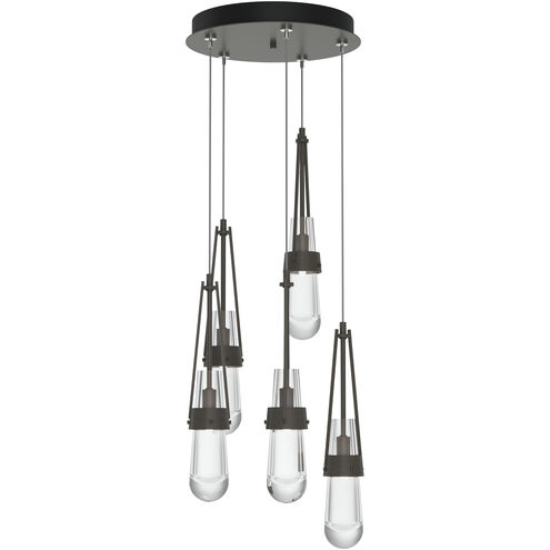 Link 5 Light 13 inch Dark Smoke Mini Pendant Ceiling Light
