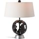 Pangea 27.3 inch 60 watt Ink and Sterling Table Lamp Portable Light