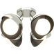 Brooklyn 4 Light 15.8 inch Sterling and Oil Rubbed Bronze Semi-Flush Ceiling Light in Sterling/Oil Rubbed Bronze