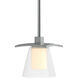 Wren 1 Light 5.1 inch Vintage Platinum Mini Pendant Ceiling Light in Clear with Opal