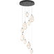 Chrysalis 9 Light 20.5 inch Black Pendant Ceiling Light in White Crystal