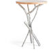 Brindille 18 inch Oil Rubbed Bronze Accent Table in Maple Natural, Wood Top