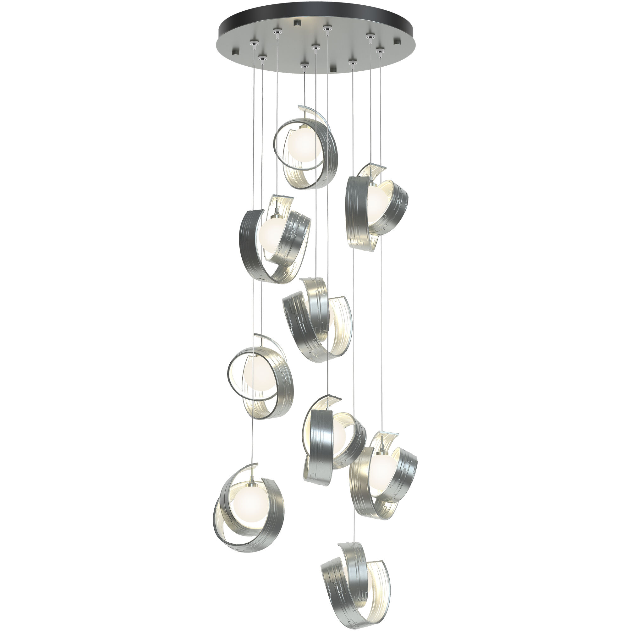 Riza 9 Light 21.1 inch Vintage Platinum Pendant Ceiling Light
