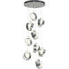 Riza 9 Light 21.1 inch Vintage Platinum Pendant Ceiling Light