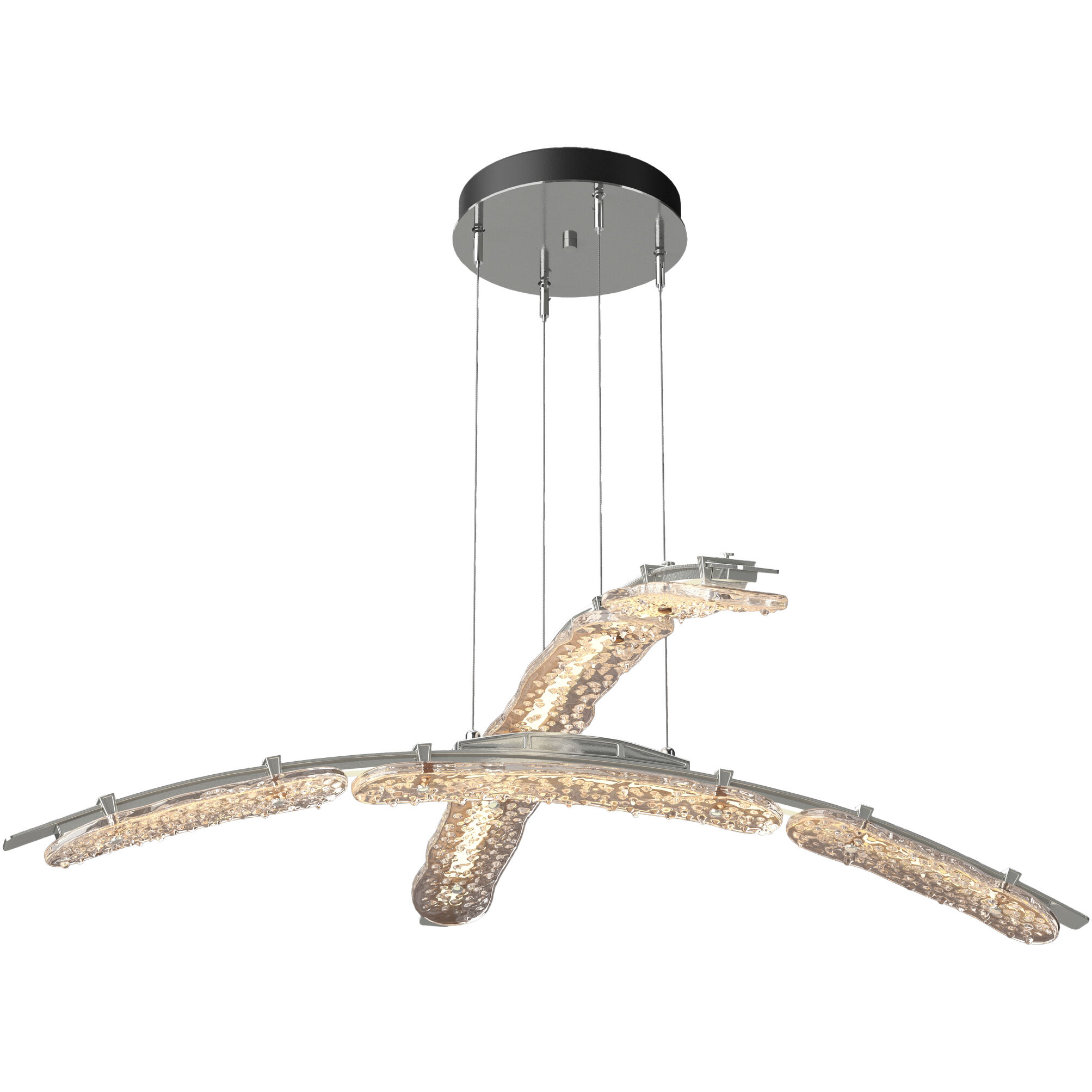 Glissade LED 43.5 inch Sterling Double Pendant Ceiling Light, Large