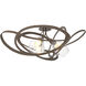 Nest 3 Light 37.2 inch Bronze Semi-Flush Ceiling Light