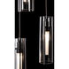 Exos Glass 5 Light 13.5 inch Black Pendant Ceiling Light in Clear, Standard