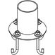 Samantha 4.3 inch Coastal Dark Smoke Outdoor Pier Mount