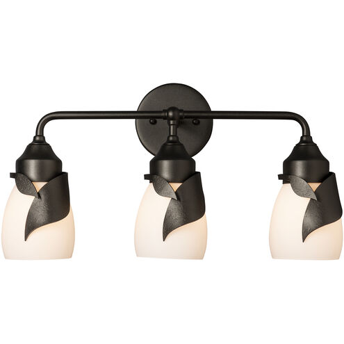 Lapas 3 Light 20.3 inch Oil Rubbed Bronze Bath Sconce Wall Light in Opal