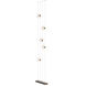 Abacus LED 27.5 inch Bronze Floor to Ceiling Plug-In Lamp Ceiling Light in Opal, Floor to Ceiling