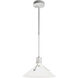 Henry 1 Light 14.4 inch White Outdoor Pendant in Frosted, Medium