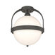 Atlas 1 Light 13.9 inch Natural Iron Semi-Flush Ceiling Light