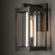 Cela 1 Light 13.6 inch Coastal Oil Rubbed Bronze Outdoor Sconce in Clear, Medium
