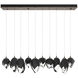 Chrysalis 10 Light 44.5 inch Bronze Pendant Ceiling Light in Black Crystal, Standard
