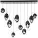 Chrysalis 10 Light 10.1 inch Sterling Pendant Ceiling Light in Black Crystal