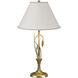 Forged Leaves and Vase 26.4 inch 150 watt Modern Brass Table Lamp Portable Light in Natural Anna