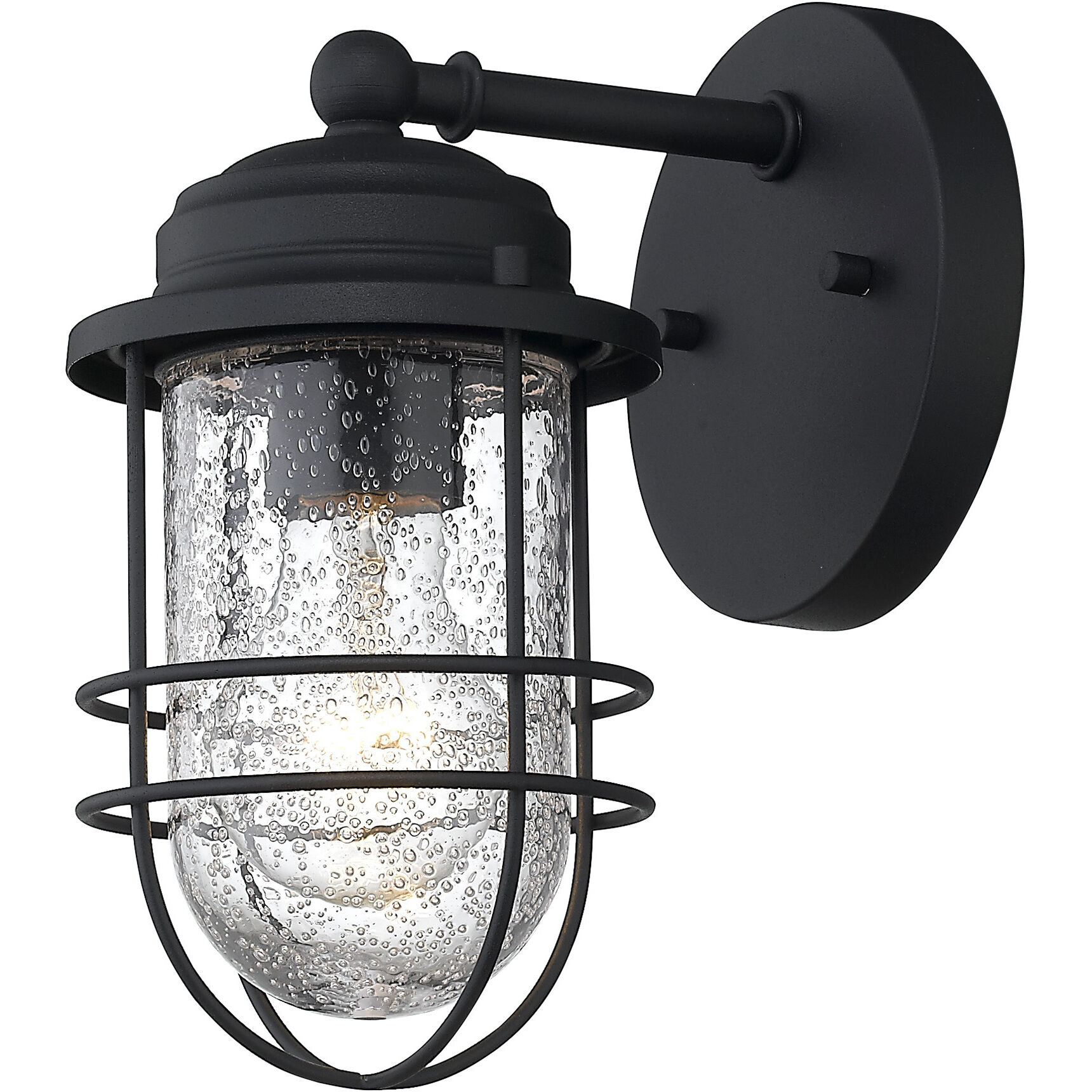 Seaport 1 Light 9.25 inch Natural Black Outdoor Wall