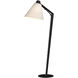 Reach 55.2 inch 100 watt Black Floor Lamp Portable Light in Flax