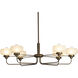 Nola 6 Light 42.4 inch Bronze Pendant Ceiling Light in Clear with Frost