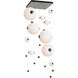 Abacus LED 35.5 inch Natural Iron Pendant Ceiling Light in Opal, Square