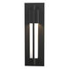 Axis 1 Light 15 inch Coastal Black Outdoor Sconce, Small