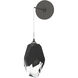 Chrysalis 1 Light 6.1 inch Natural Iron Sconce Wall Light in Black Crystal, Large