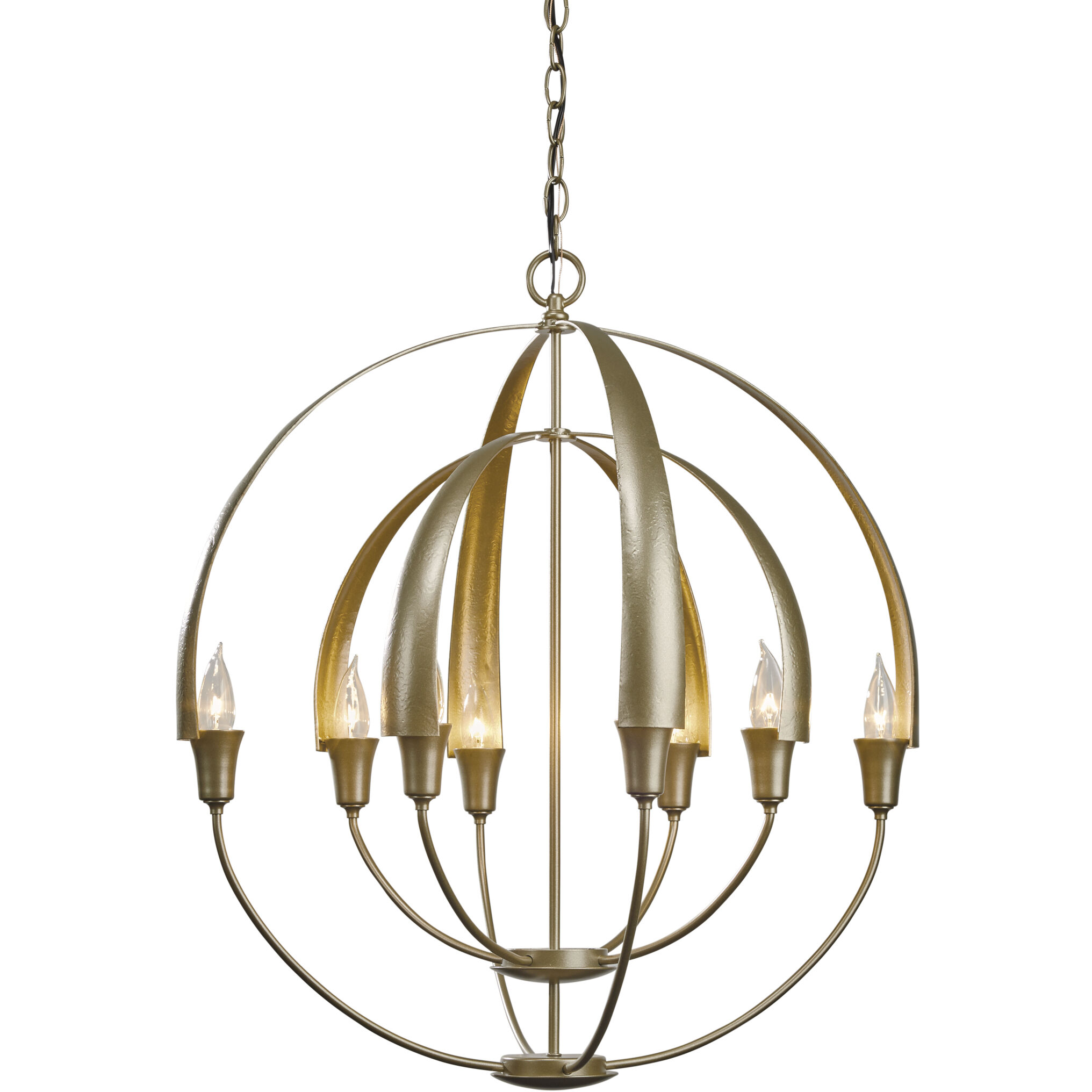 Double Cirque 8 Light 25.4 inch Soft Gold Chandelier Ceiling Light