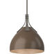 Summit 1 Light 12.8 inch Dark Smoke and Bronze Pendant Ceiling Light in Dark Smoke/Bronze