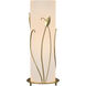 Forged Leaves 18 inch 150 watt Modern Brass Table Lamp Portable Light