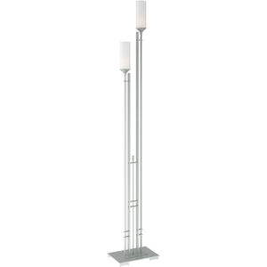 Metra Twin 74.7 inch 60 watt Vintage Platinum Floor Lamp Portable Light, Tall