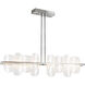 Vitre Linear Pendant Ceiling Light in Sterling, Large