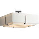 Exos 4 Light 24.6 inch Sterling Semi-Flush Ceiling Light in Natural Anna, Large
