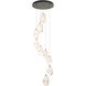 Chrysalis 9 Light 20.5 inch Natural Iron Pendant Ceiling Light in White Crystal, Large