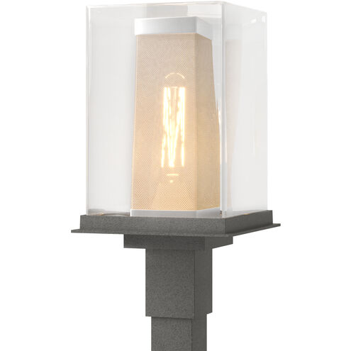 Polaris 1 Light 18 inch Coastal Natural Iron and Coastal Silver Outdoor Post Light
