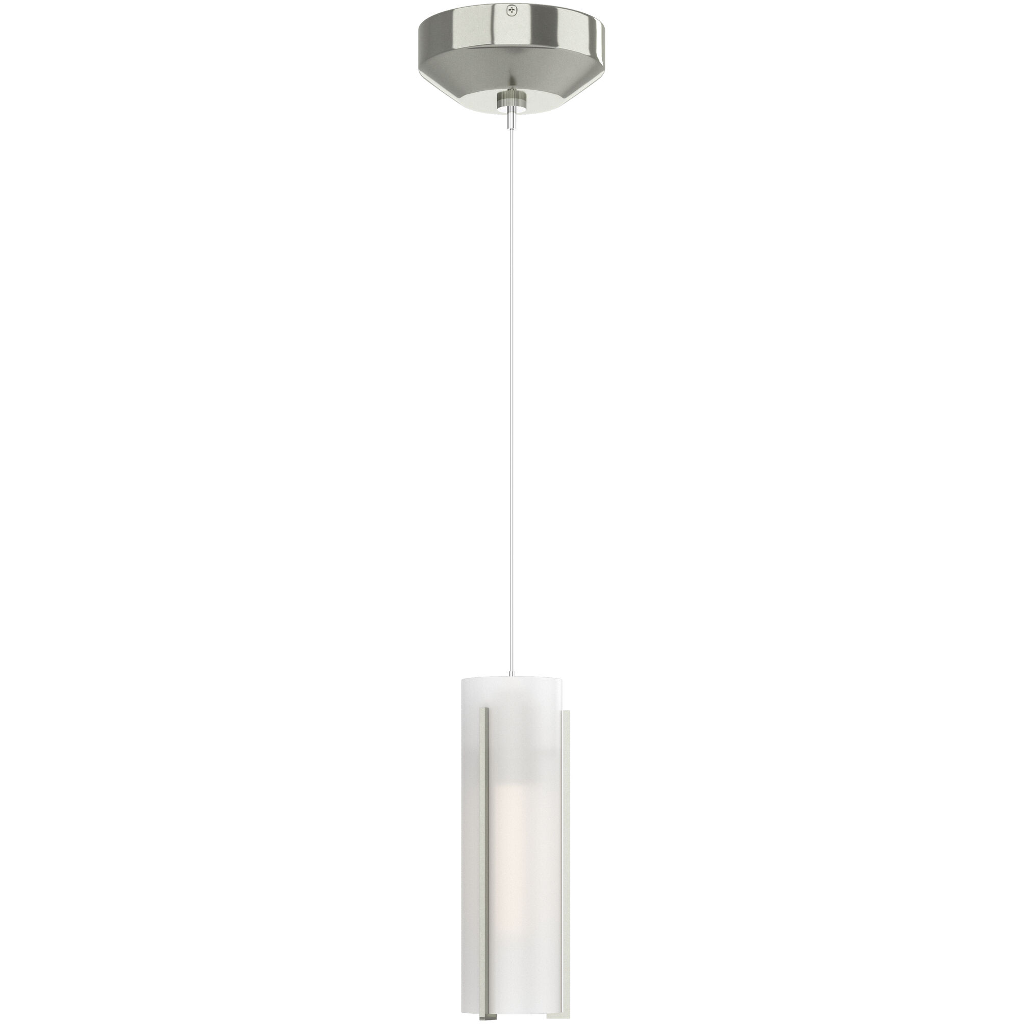 Exos Glass 1 Light 3.46 inch Sterling Mini Pendant Ceiling Light in Opal