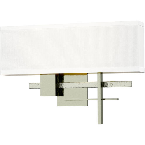 Cosmo 2 Light 16.5 inch Sterling and White ADA Sconce Wall Light in Sterling/White, Flax