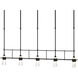Erlenmeyer 5 Light 48 inch Black Pendant Ceiling Light