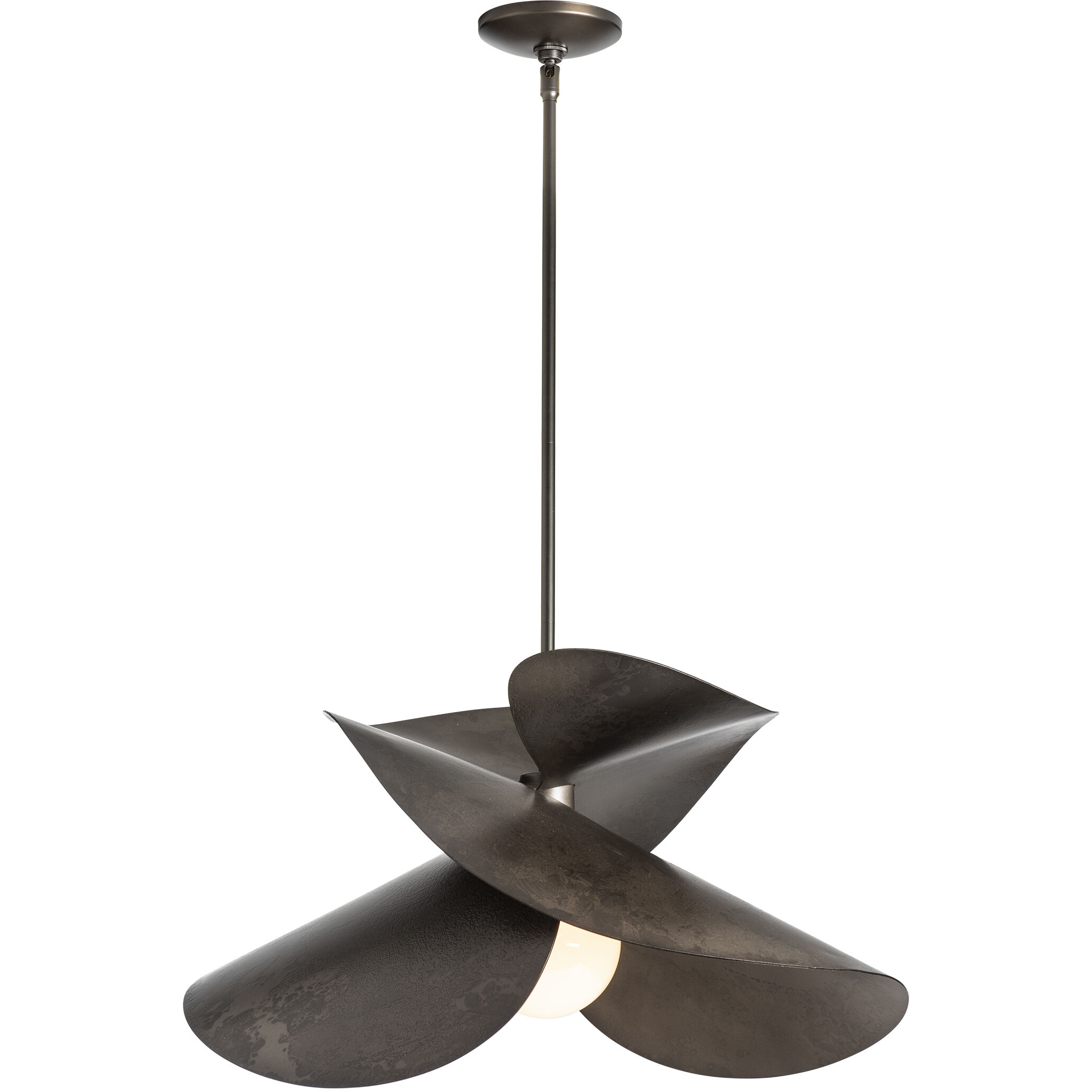 Hibiscus 1 Light 24.7 inch Dark Smoke Pendant Ceiling Light, Large